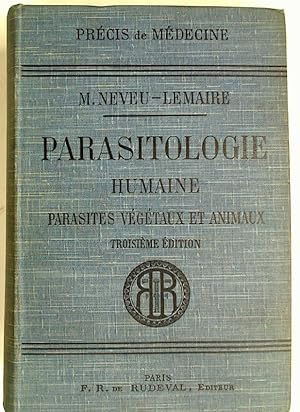 Immagine del venditore per Prcis de Parasitologie Humaine: Parasites Vgtaux et Animaux. 3rd ed. venduto da Plurabelle Books Ltd