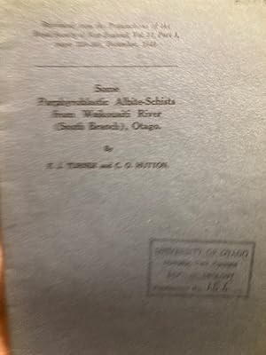 Image du vendeur pour Some Porphyrblastic Albite-Schists from Waikouaiti River (South Branch), Otago. mis en vente par Plurabelle Books Ltd