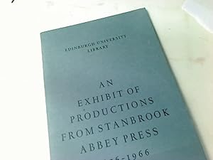 Bild des Verkufers fr An Exhibit of Productions from Stanbrook Abbey Press, 1876 - 1966. zum Verkauf von Plurabelle Books Ltd