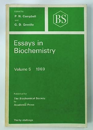 Bild des Verkufers fr Essays in Biochemistry. Volume 5, 1969. zum Verkauf von Plurabelle Books Ltd
