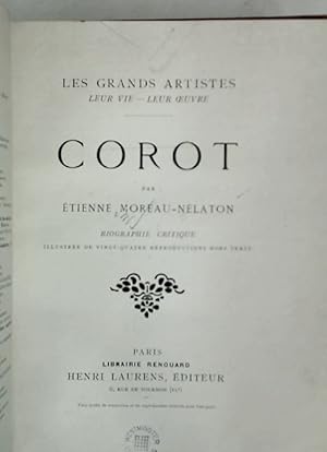 Imagen del vendedor de Corot: Biographie Critique. a la venta por Plurabelle Books Ltd