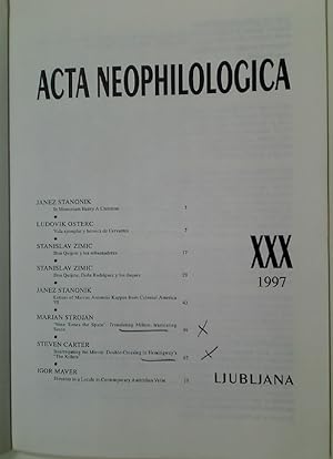 Image du vendeur pour Slovenia as a Locale in Contemporary Australian Verse (Acta Neophilologica XXX, 1997) mis en vente par Plurabelle Books Ltd