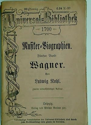 Immagine del venditore per Wagner. (Musiker-Biographien, Band 5) venduto da Plurabelle Books Ltd