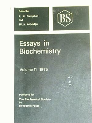 Bild des Verkufers fr Essays in Biochemistry. Volume 11. 1975. zum Verkauf von Plurabelle Books Ltd