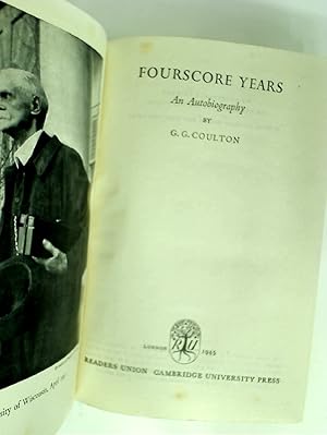 Bild des Verkufers fr Fourscore Years. An Autobiography. zum Verkauf von Plurabelle Books Ltd