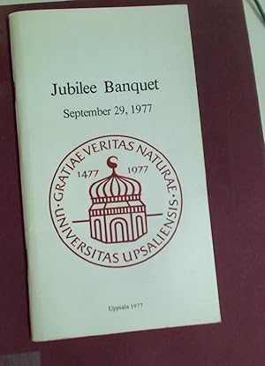 Bild des Verkufers fr Jubilee Banquet, September 29, 1977. zum Verkauf von Plurabelle Books Ltd