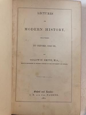 Bild des Verkufers fr Lectures on Modern History, delivered in Oxford, 1859 to 1861. zum Verkauf von Plurabelle Books Ltd