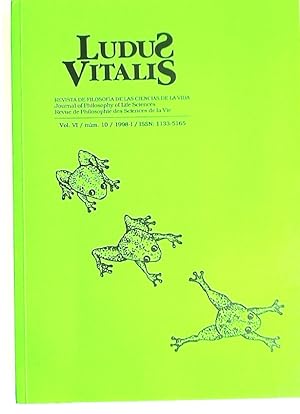 Seller image for Ludus Vitalis. Revista de Filosofa de las Ciencias de la Vida. Volume 6, No 10, 1998. for sale by Plurabelle Books Ltd