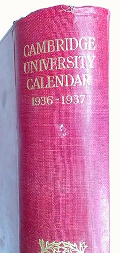 The Cambridge University Calendar for the Year 1936-1937.