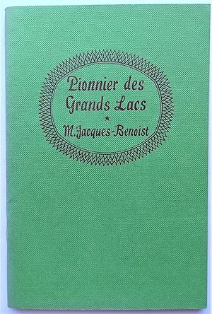 Bild des Verkufers fr Pionnier des Grands Lacs. zum Verkauf von Plurabelle Books Ltd