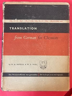 Imagen del vendedor de Translation from German for Chemists. a la venta por Plurabelle Books Ltd