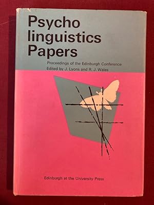 Bild des Verkufers fr Psycholinguistic Papers: The Proceedings of the 1966 Edinburgh Conference. zum Verkauf von Plurabelle Books Ltd