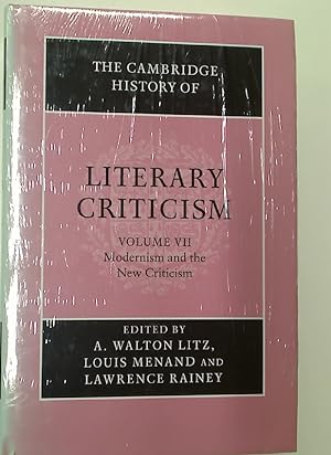 Imagen del vendedor de The Cambridge History of Literary Criticism, Vol 7: Modernism and the New Criticism. a la venta por Plurabelle Books Ltd
