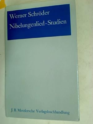 Bild des Verkufers fr Nibelungenlied-Studien. zum Verkauf von Plurabelle Books Ltd