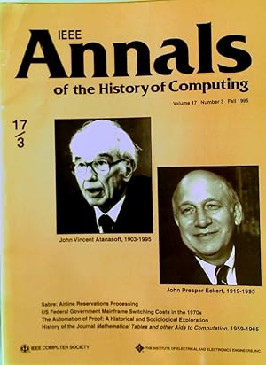 Seller image for IEEE Annals of the History of Computing. Volume 17, Number 3. for sale by Plurabelle Books Ltd