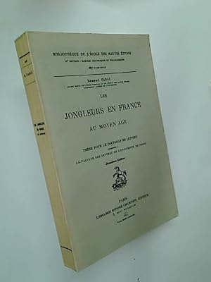 Bild des Verkufers fr Les Jongleurs en France au Moyen Age. Deuxime Edition. zum Verkauf von Plurabelle Books Ltd