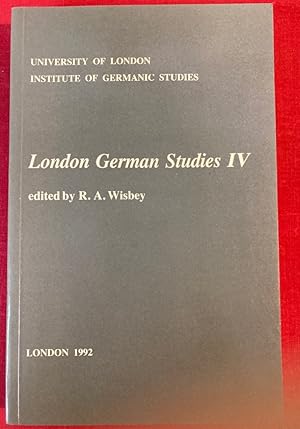 Bild des Verkufers fr London German Studies 4. zum Verkauf von Plurabelle Books Ltd