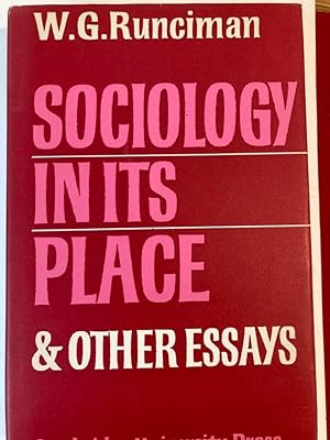 Bild des Verkufers fr Sociology in its Place, and Other Essays. zum Verkauf von Plurabelle Books Ltd