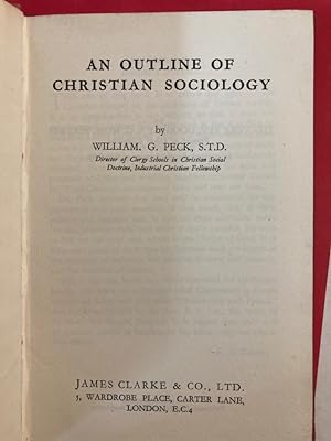 Bild des Verkufers fr An Outline of Christian Sociology. zum Verkauf von Plurabelle Books Ltd