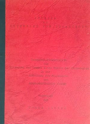 Seller image for Studien zu Gottfried von Strassburg. for sale by Plurabelle Books Ltd