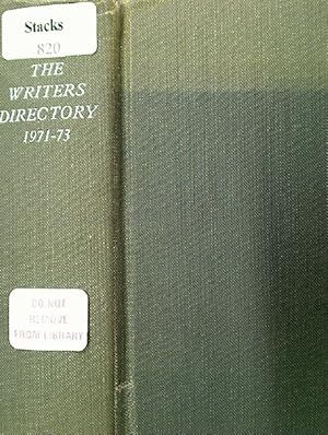 Bild des Verkufers fr Writers Directory 1971 - 1973. zum Verkauf von Plurabelle Books Ltd