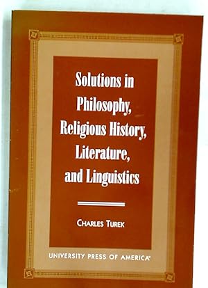 Seller image for Solutions in Philosophy, Religious History, Literature, and Linguistics. for sale by Plurabelle Books Ltd