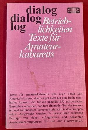 Seller image for Betrieblichkeiten: Texte fr Amateurkabaretts. for sale by Plurabelle Books Ltd
