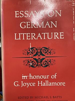 Seller image for Essays on German Literature, In Honour of G. Joyce Hallamore. for sale by Plurabelle Books Ltd