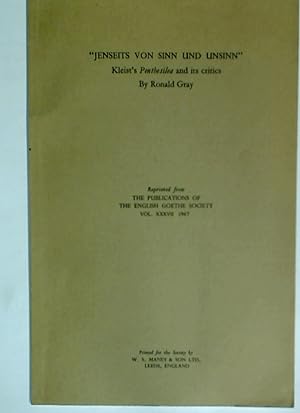 Bild des Verkufers fr Jenseits von Sinn und Unsinn: Kleist's Penthesilae and its Critics. zum Verkauf von Plurabelle Books Ltd