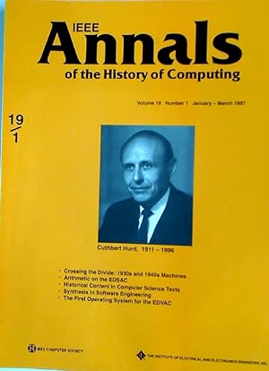 Seller image for IEEE Annals of the History of Computing. Volume 19, Number 1. for sale by Plurabelle Books Ltd