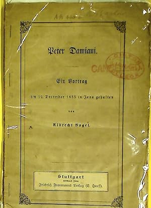 Bild des Verkufers fr Peter Damiani. Vortrag gehalten am 19. Dec 1855 in Jena. zum Verkauf von Plurabelle Books Ltd