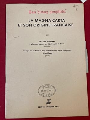 Image du vendeur pour La Magna Carta et son Origine Franaise. mis en vente par Plurabelle Books Ltd