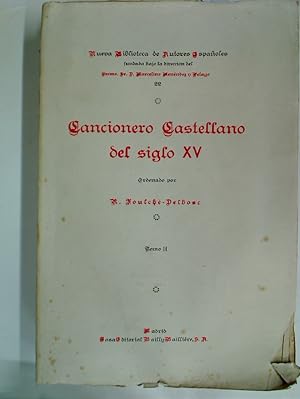 Bild des Verkufers fr Cancionero Castellano del siglo 15. Tomo 2. zum Verkauf von Plurabelle Books Ltd