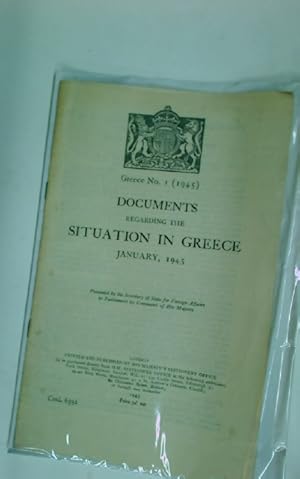 Image du vendeur pour Documents Regarding the Situation in Greece, January 1945. mis en vente par Plurabelle Books Ltd