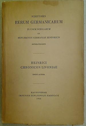 Bild des Verkufers fr Heinrichs livlndische Chronik = Heinrici Chronicon Livoniae. Zweite Auflage. zum Verkauf von Plurabelle Books Ltd