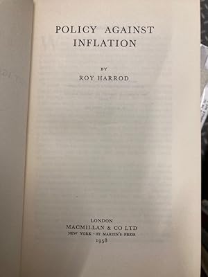 Imagen del vendedor de Policy Against Inflation. a la venta por Plurabelle Books Ltd