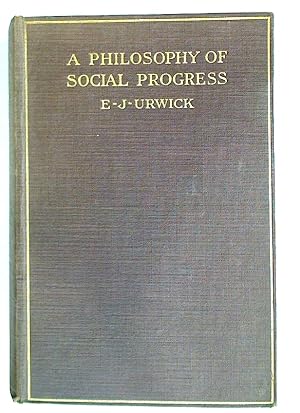 Seller image for A Philosophy of Social Progress. for sale by Plurabelle Books Ltd