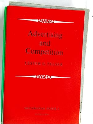 Seller image for Advertising and Competition. for sale by Plurabelle Books Ltd