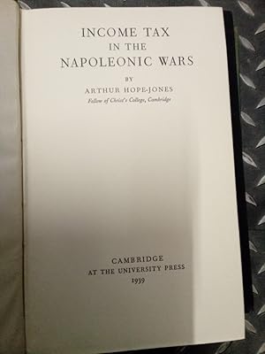 Seller image for Income Tax in the Napoleonic Wars. for sale by Plurabelle Books Ltd