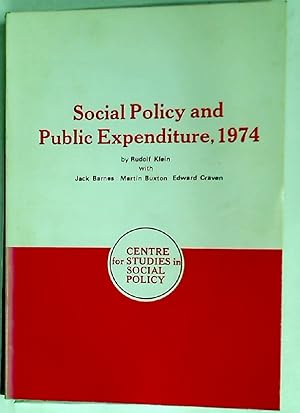 Bild des Verkufers fr Social Policy and Public Expenditure, 1974. zum Verkauf von Plurabelle Books Ltd