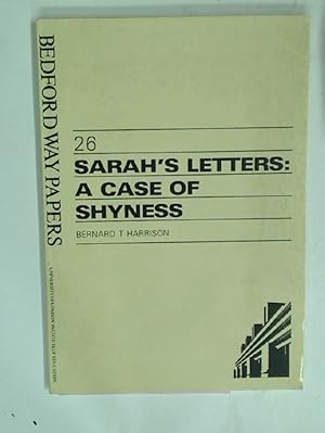 Bild des Verkufers fr Sarah's Letters: A Case of Shyness. zum Verkauf von Plurabelle Books Ltd