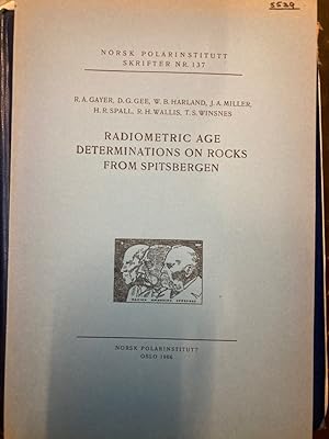 Immagine del venditore per Radiometric Age Determination on Rocks from Spitsbergen. venduto da Plurabelle Books Ltd