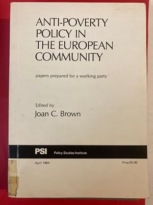 Bild des Verkufers fr Anti-Poverty Policy in the European Community. zum Verkauf von Plurabelle Books Ltd