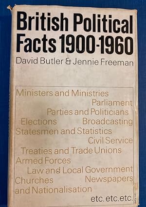 Image du vendeur pour British Political Facts 1900 - 1960. mis en vente par Plurabelle Books Ltd