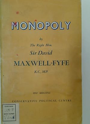 Seller image for Monopoly. for sale by Plurabelle Books Ltd