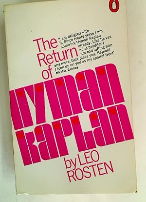 Image du vendeur pour The Return of Hyman Kaplan. mis en vente par Plurabelle Books Ltd