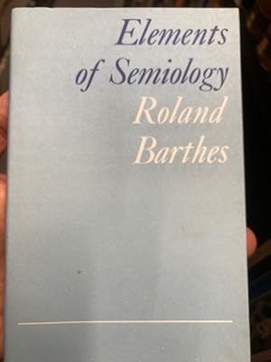 Seller image for Elements of Semiology. for sale by Plurabelle Books Ltd