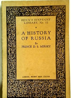 Imagen del vendedor de A History of Russia. a la venta por Plurabelle Books Ltd