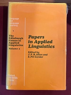 Seller image for Papers in Applied Linguistics. (The Edinburgh Course in Applied Linguistics, 2) for sale by Plurabelle Books Ltd