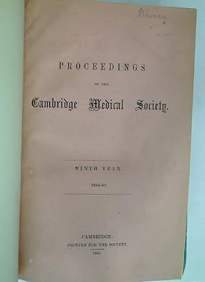 Proceedings of the Cambridge Medical Society, 1888 - 1896.